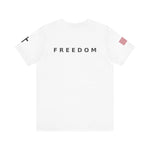 CHARLIE * FREEDOM *  Tee with American Flag Patriotic Short Sleeve Shirt for Men and Women