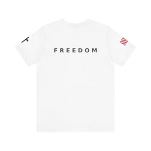 CHARLIE * FREEDOM *  Tee with American Flag Patriotic Short Sleeve Shirt for Men and Women
