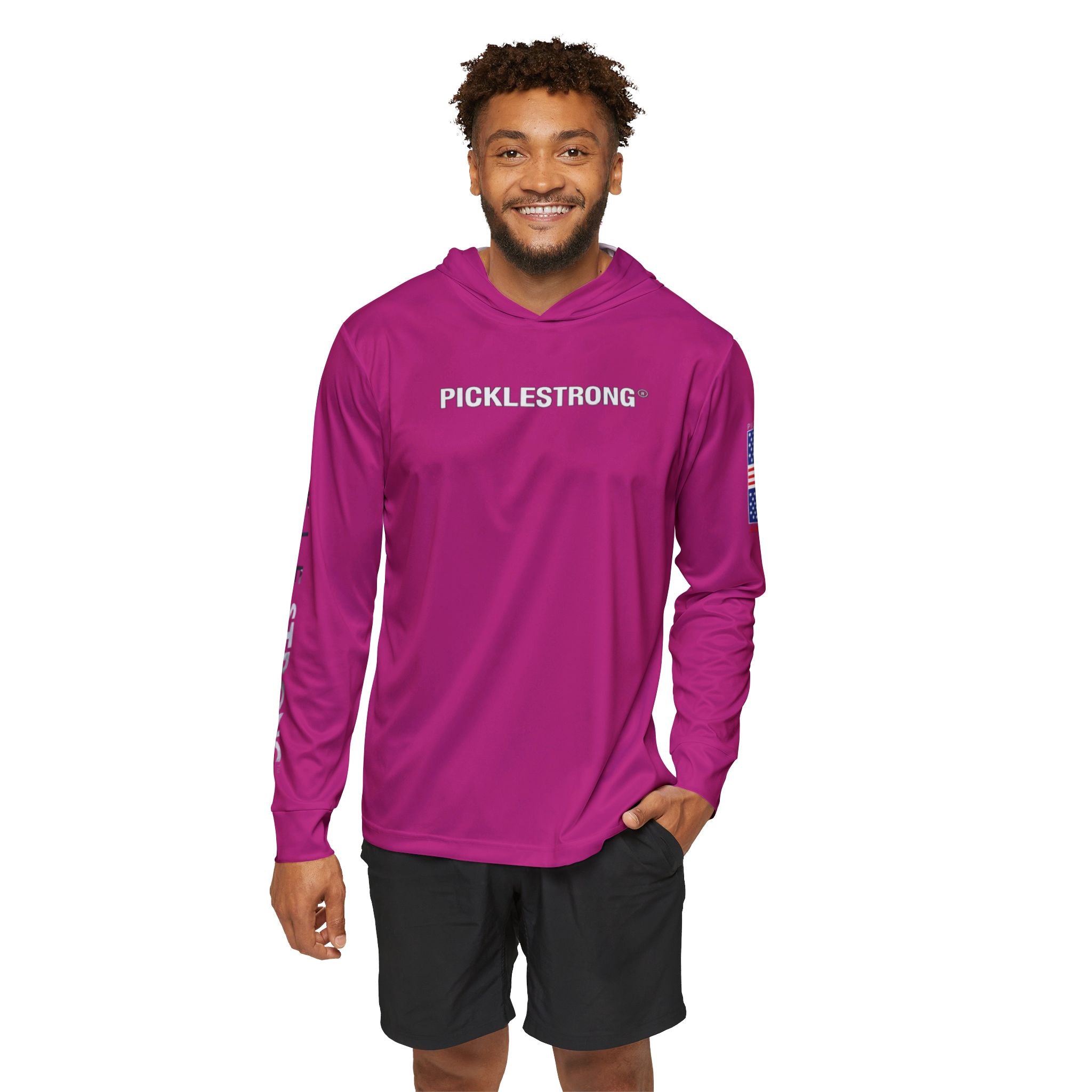 PICKLESTRONG Warmup Hoodie, Athletic Hoodie for Pickleball, Fitness Apparel, Hooded Sweatshirt for Sports, Stylish Activewear