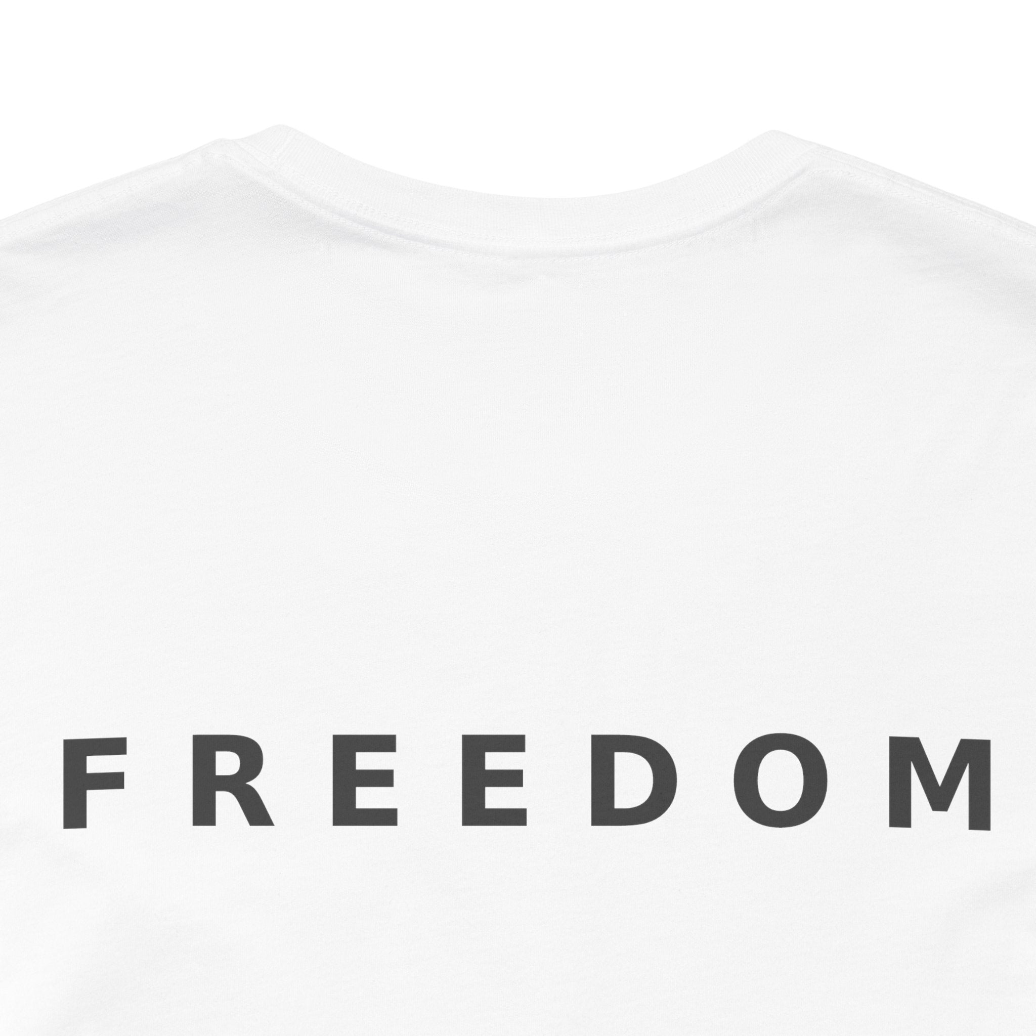 CHARLIE * FREEDOM *  Tee with American Flag Patriotic Short Sleeve Shirt for Men and Women