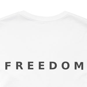CHARLIE * FREEDOM *  Tee with American Flag Patriotic Short Sleeve Shirt for Men and Women