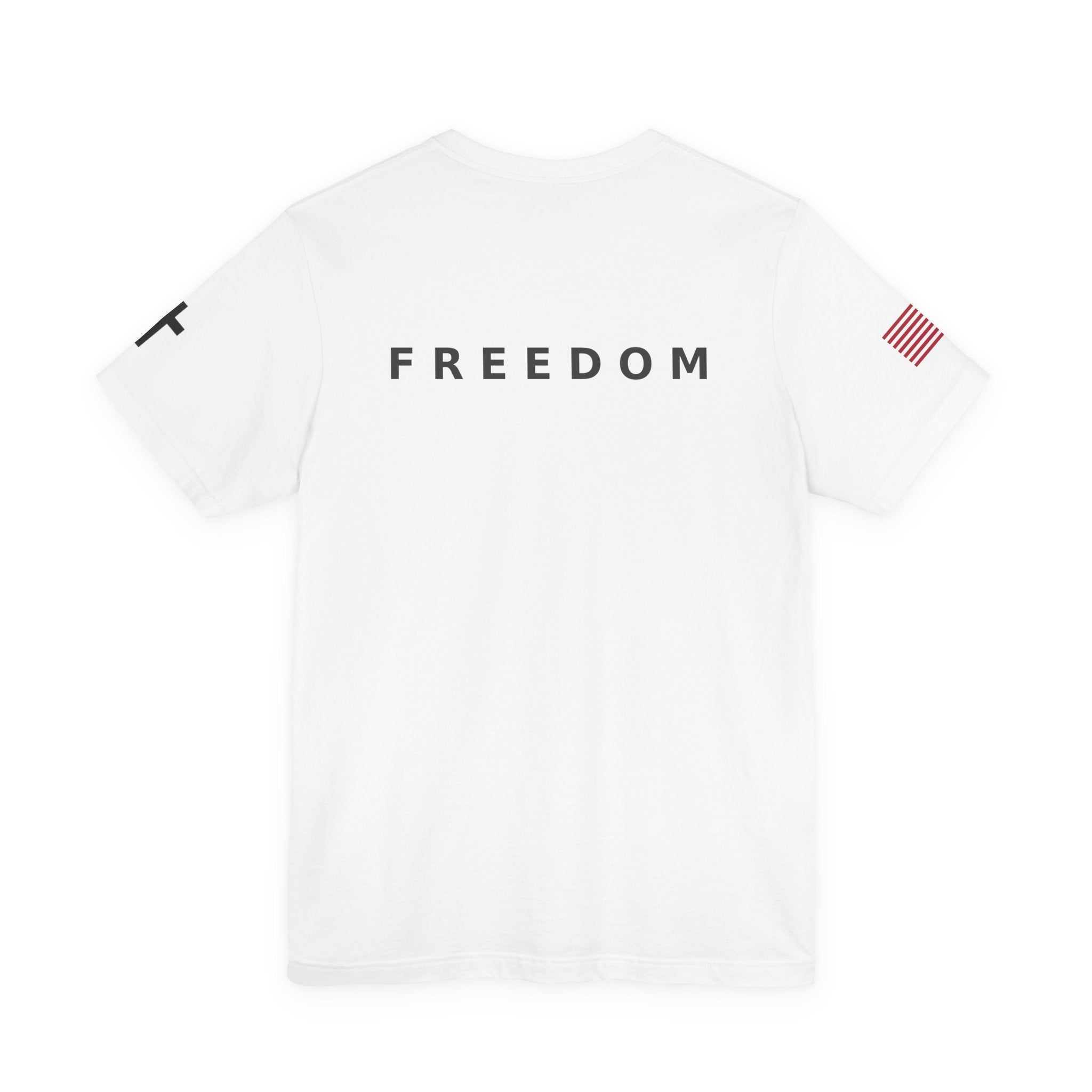 CHARLIE * FREEDOM *  Tee with American Flag Patriotic Short Sleeve Shirt for Men and Women