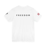 CHARLIE * FREEDOM *  Tee with American Flag Patriotic Short Sleeve Shirt for Men and Women
