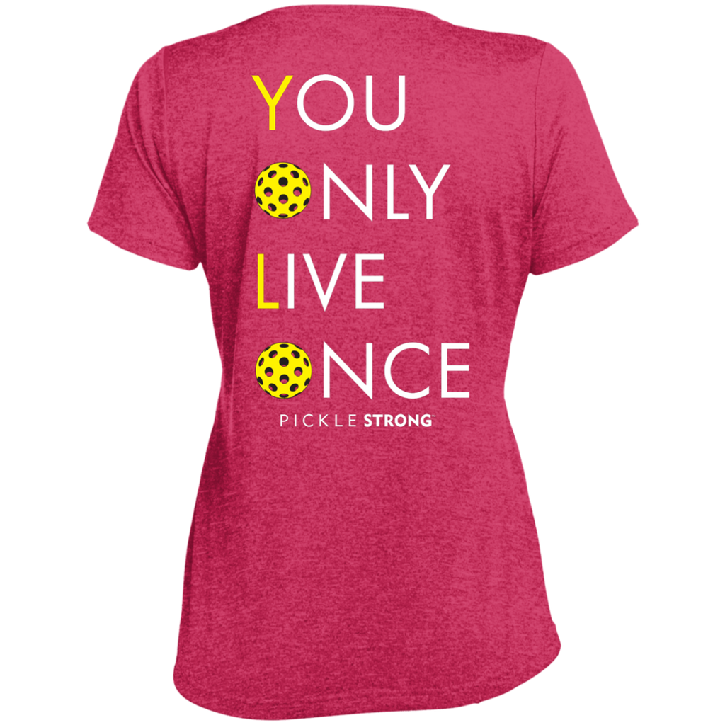 LST360 Sport-Tek Ladies' Heather Dri-Fit Moisture-Wicking T-Shirt