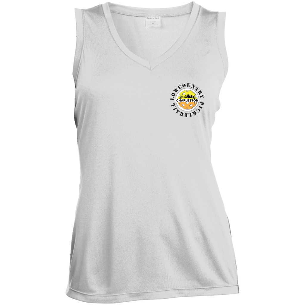 LST352 Sport-Tek Ladies' Sleeveless Moisture Absorbing V-Neck