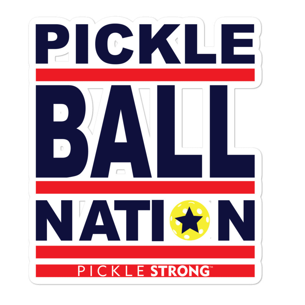 Bubble-free stickers: PICKLEBALL NATION